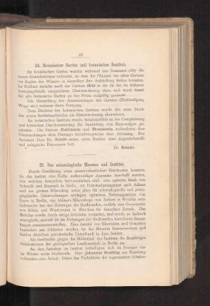 25. Das mineralogische Museum und Institut.