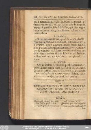 Sect. V. de Officiis Gentium Erga Gentes Absolutis Quae Obligationem Perfectam Habent.