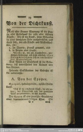 Von der Dichtkunst