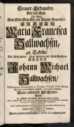 1r-2v, Trauer-Gedancken