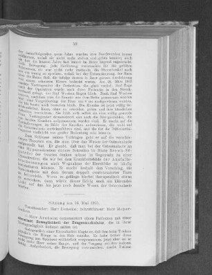 Sitzung am 16. Mai 1905.