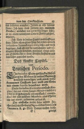 Das fünffte Capitel. vom Teutschen Periodo.