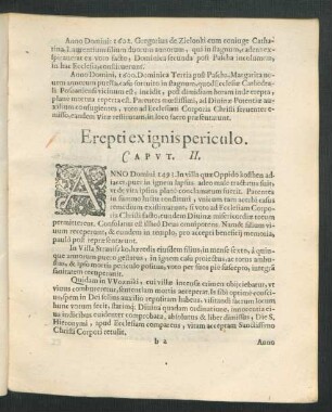 Erepti ex ignis periculo. Caput II.