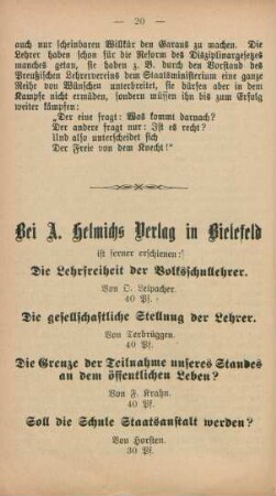 Bei A. Helmichs Verlag in Bielefeld ist ferner erschienen:
