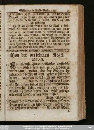 Von der verkehrten Regel De-Tri.