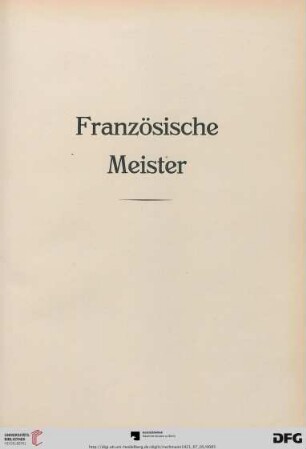 Französische Meister (Nr. 629-677)