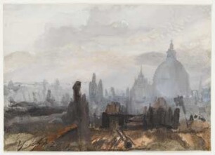 Blick über die Dächer zur St. Paul's Kathedrale in London