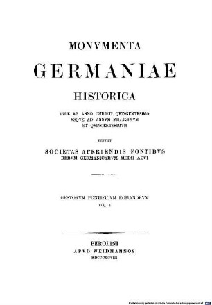 Libri pontificalis, Pars 1