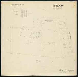 Grünflächen am Max-Planck-Gymnasium, Düsseldorf: Lageplan Vermessungskarte 1:500