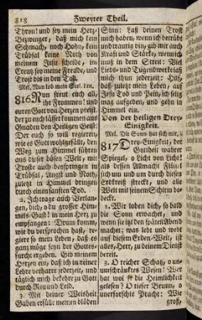 818-826, Von der heiligen Drey-Einigkeit; ... (817 - 823)