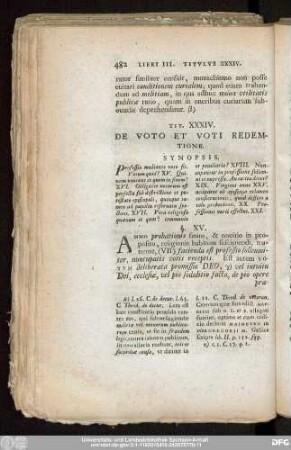 Tit. XXXIV. De Voto Et Voti Redemtione.