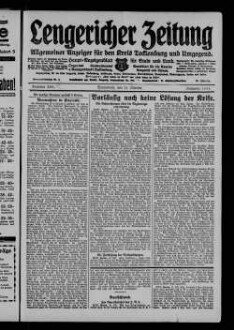 Lengericher Zeitung : allgemeiner Anzeiger für den Kreis Tecklenburg und Umgegend : Amtsblatt für die Aemter Lengerich und Lienen in Westfalen : Haupt-Anzeigenblatt für Stadt und Land : Organ des Landratsamtes und Amtsgericht in Tecklenburg : unabhängige Tageszeitung für die Orte Lengerich, Hohne, Tecklenburg, Ladbergen, Lienen, Kattenvenne, Natrup-Hagen, Brochterbeck, Westerkappeln, Leeden und Ledde