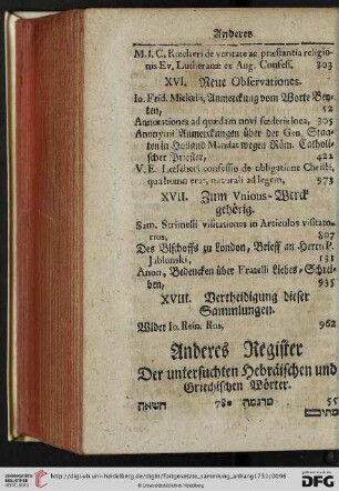 Anderes Register