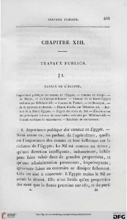 Chapitre XIII: Travaux publics