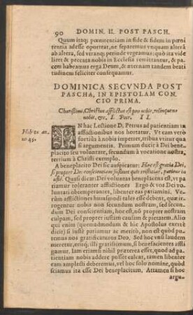 Dominica Secunda Post Pascha ...