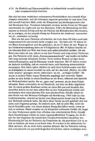4.16. - sexualbiologisch oder sexualneurotisch Gestörte