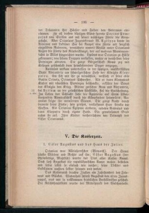 V. Die Kaiserzeit