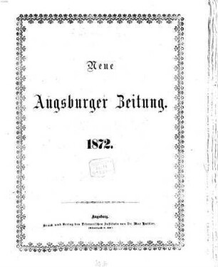 Neue Augsburger Zeitung. 1872,1/6