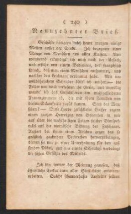 Neunzehnter Brief.