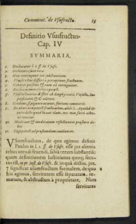 Definitio Ususfructus. Cap. IV