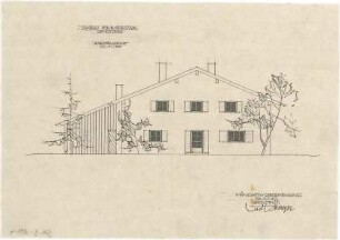 Gsaenger, Gustav; Lenggries (Bayern); Pommerstadl, Umbau - Westseite (Ansicht)