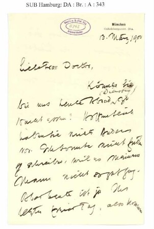 Brief an Ida Dehmel