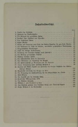 Inhaltsübersicht