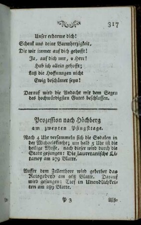 Prozession nach Höchberg am zweyten Pfingsttage.
