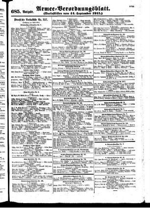 685. Ausgabe. Dienstag, 14. September 1915