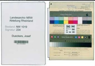 Entnazifizierung Josef Dueckers , geb. 28.01.1898 (Drucker)
