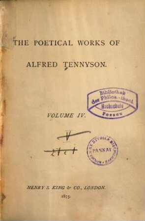 The poetical works of Alfred Tennyson, 4