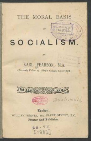 The moral basis of socialism