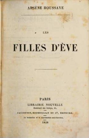 Les filles d'Ève