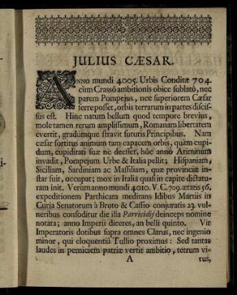 Julius Cæsar. - Septimius Severus.