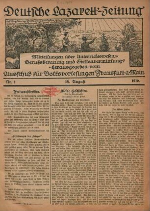1916: Deutsche Lazarett-Zeitung