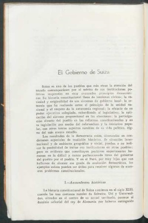El Gobierno de Suiza