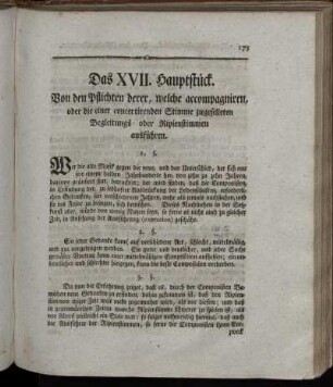 Das XVII. Hauptstück. Von den Pflichten derer, welche accompagniren [...] – Des XVII. Hauptstücks. III. Abschnitt. Von dem Bratschisten insbesondere