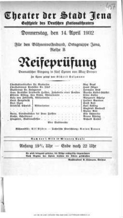 Reifeprüfung