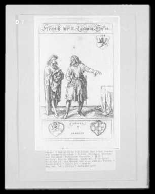Hessische Chronika — Landgraf Heinrich II. von Hessen und eine weitere Person