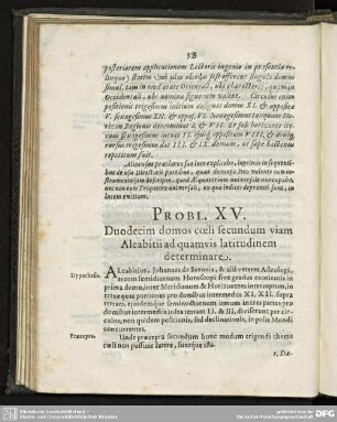 PROBL. XV. Duodecim domos coeli secundum viam Alcabitii ad quamvis latitudinem determinare.