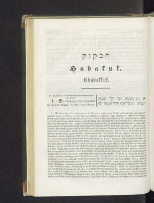 Habakuk. Chabakkuk.