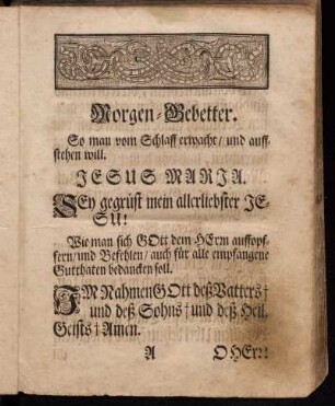 Morgen-Gebetter