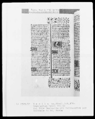 Breviarium Petri Mileti — Initiale L, darin die heilige Maria, Folio 330verso
