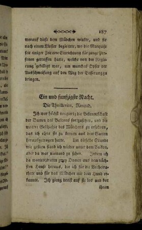Ein und funfzigste Nacht. - Fünf und funfzigste Nacht.