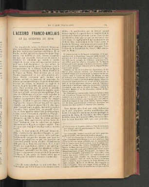 L'Accord Franco-Anglais.