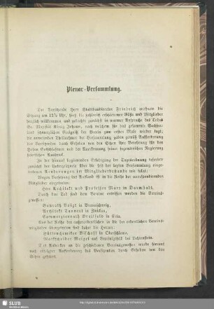 Plenar-Versammlung