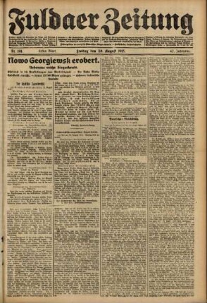 Ausgabe vom Freitag, den 20. August 1915.