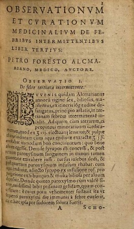 Observationum & curationum medicinalium liber ..., Libri 3-5