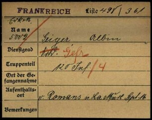 Geiger, Albin - Friedrich