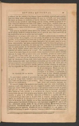III - El trabajo de la mujer.